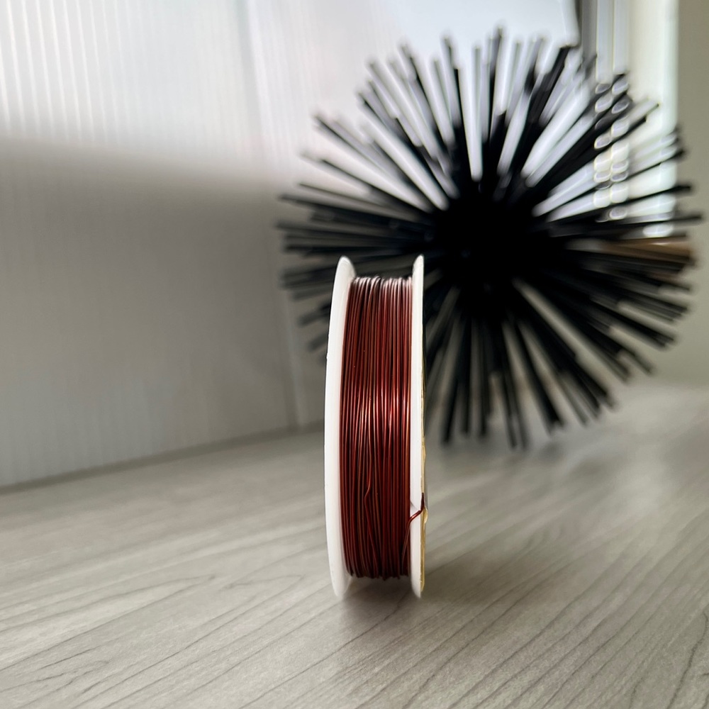 Brown Enamel coated solid copper wire for making jewelry - 60 foot 🧵 24g NWT